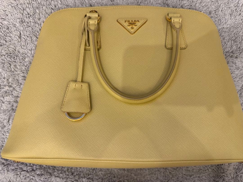 Prada Prada Milano Handbag Saffiano Leather Yellow