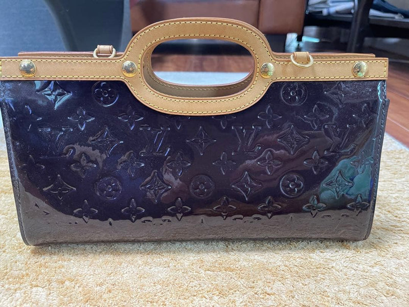 Monogram Handbag Enamel Leather