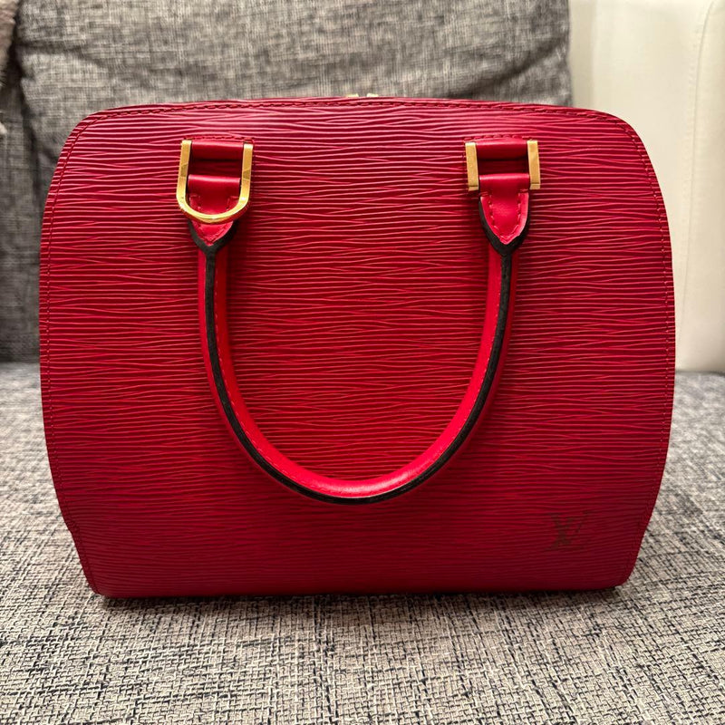Louis Vuitton Epi Pont Neuf Handbag Red Leather
