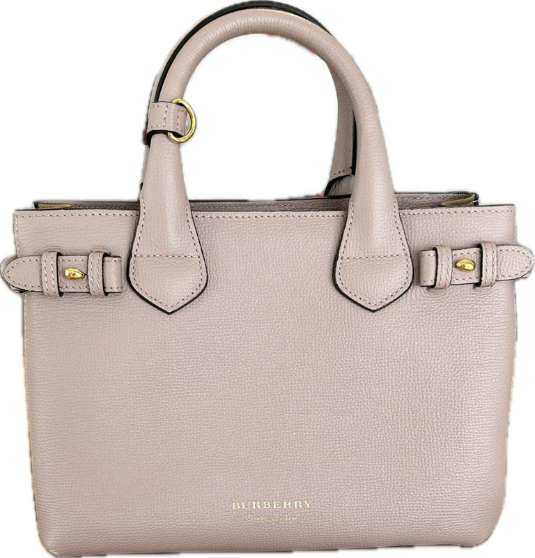 Burberry Banner Bag Dusty Pink Leather Crossbody Shoulder Bag
