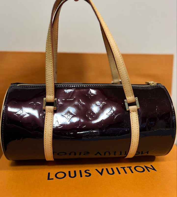 Louis Vuitton Vernis Papillon VI3097 Handbag Dark Purple Monogram