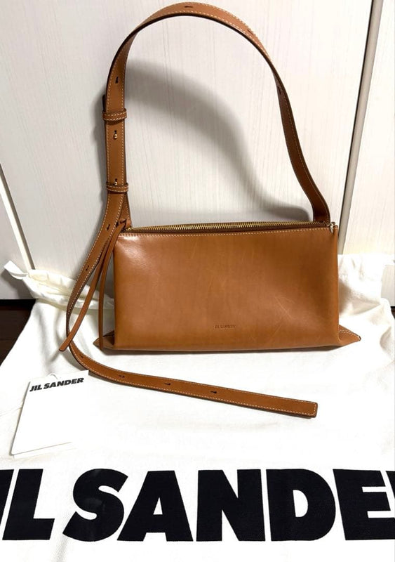 Jil Sander Empire Sm Shoulder Bag Leather Tan