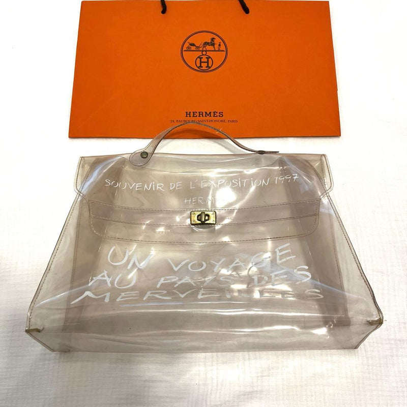 Hermes Kelly Tote Bag Vinyl Clear Handbag