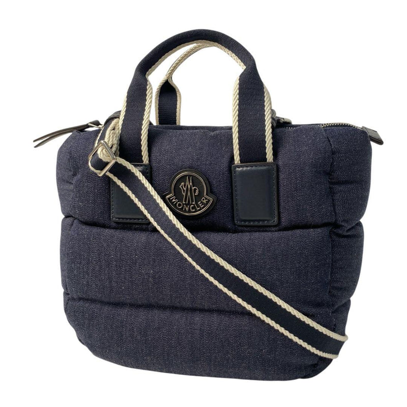 Moncler Caradoc Mini Shoulder Bag Denim Cotton Canvas Navy