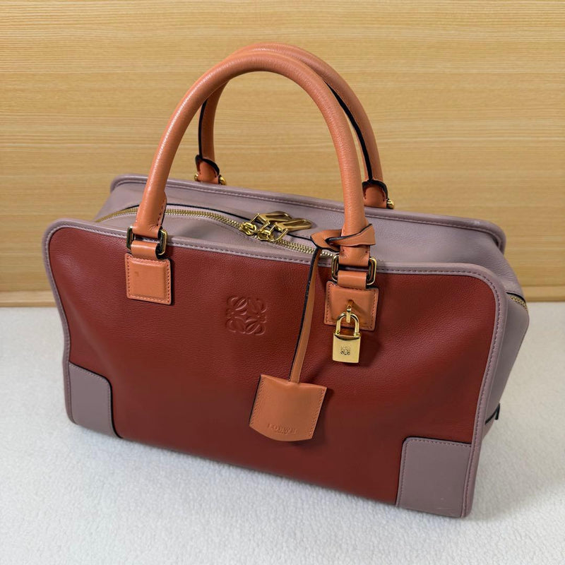 Loewe Amazona 36 Anagram Boston Handbag Leather
