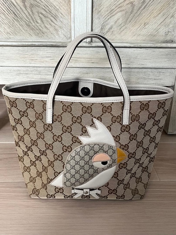 Gucci Childrens Papagallo Parrot Print Backpack Kids Bag