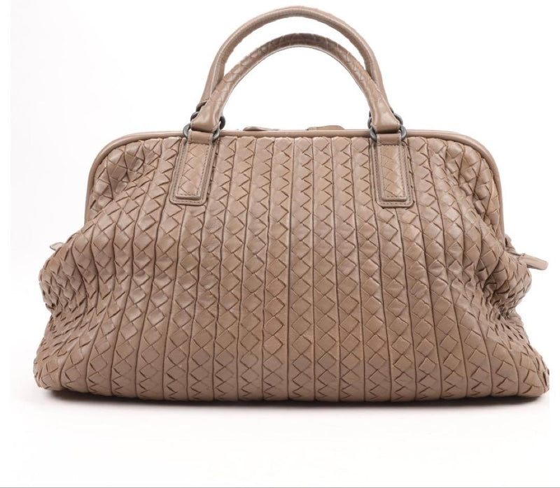 Bottega Veneta Intrecciato Leather Handbag Etoupe