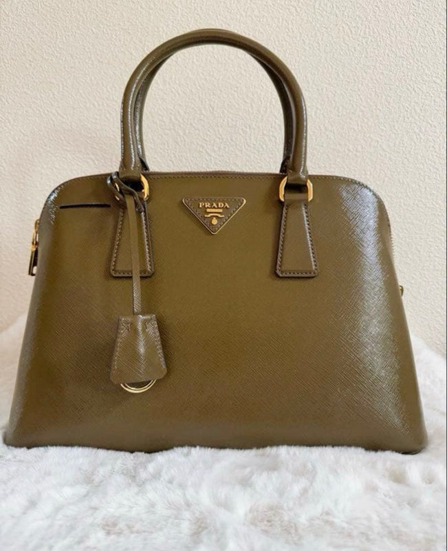Prada Saffiano Lux 2-Way Handbag Shoulder Bag Leather