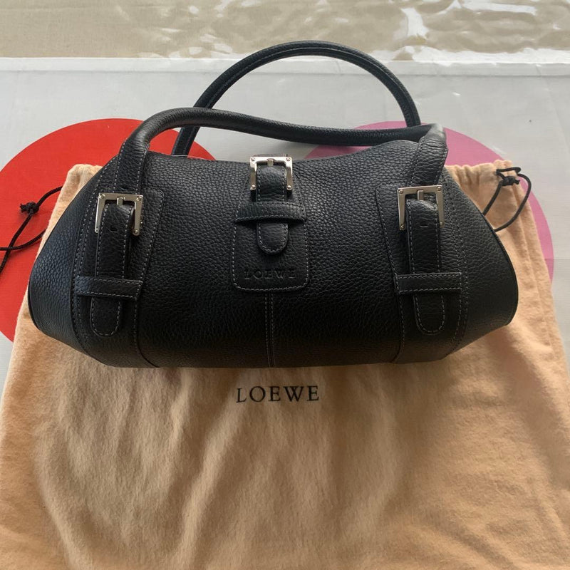 Loewe Senda Handbag Black Leather