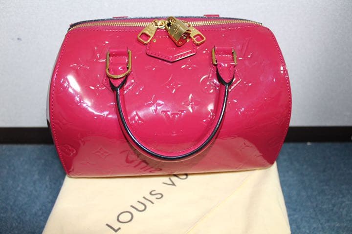 Louis Vuitton Vernis Montana Handbag Patent Leather Red
