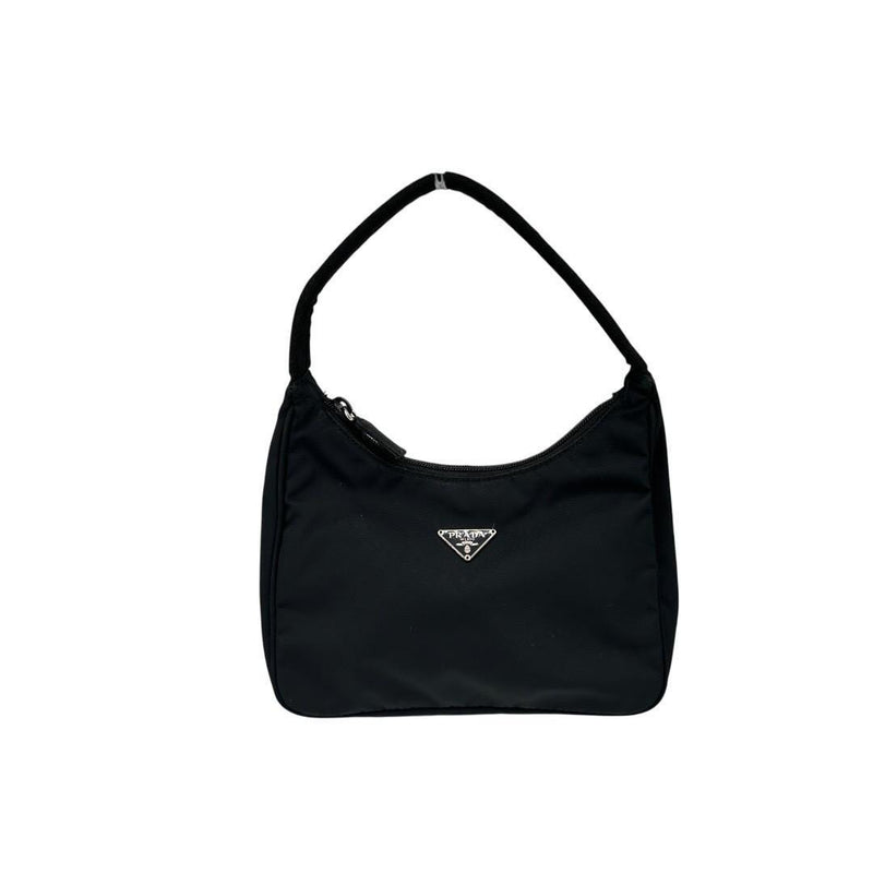 Prada Nylon Handbag Tote Shoulder Bag Black