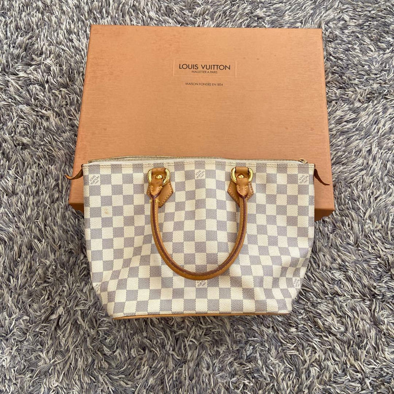 Louis Vuitton Damier Ebene Canvas Shoulder Bag Handbag White