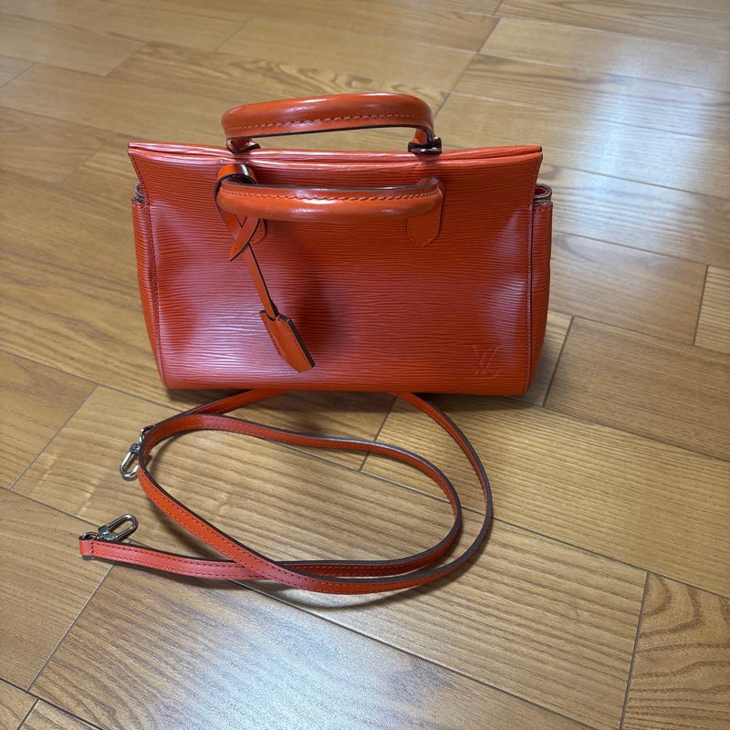 Louis Vuitton Epi Marly Bb Handbag Shoulder Bag Orange