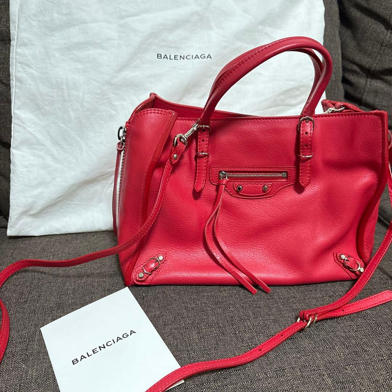 Balenciaga Handbag Red Leather