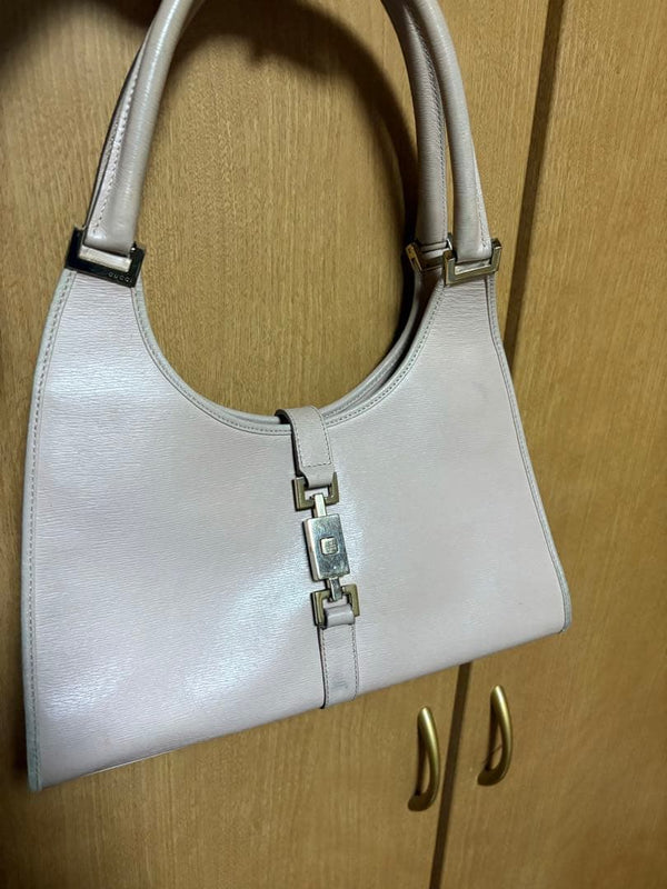 Gucci Handbag Leather Tote Shoulder Bag Light Pink
