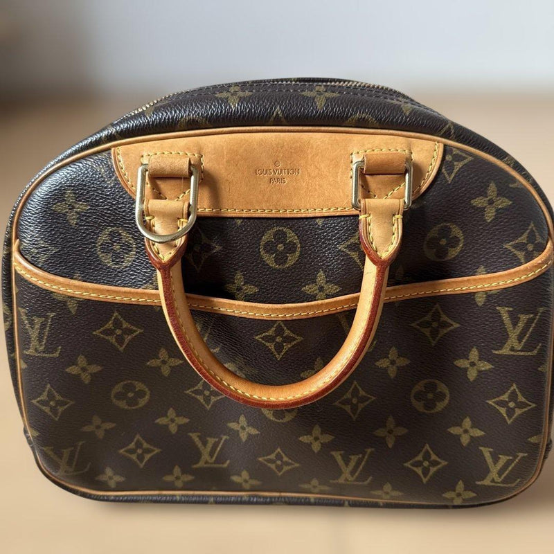 Louis Vuitton Trouville Monogram Handbag Brown Canvas