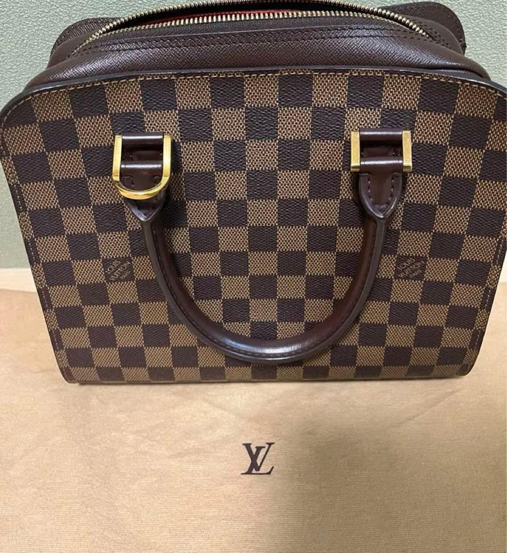 Louis Vuitton Triana VI1011 Handbag Brown Leather