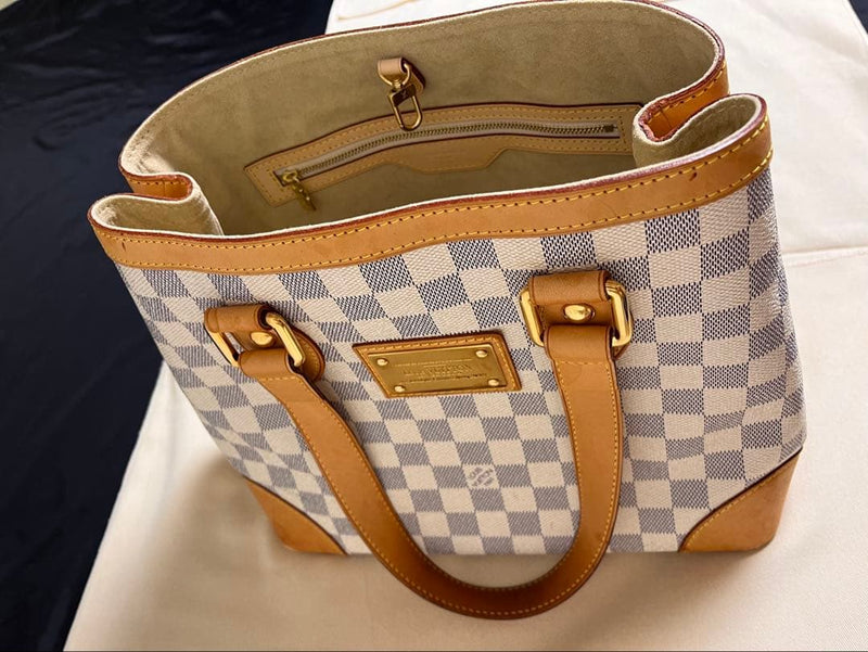 Louis Vuitton Damier Azur Hampstead Pm N51207 Handbag White