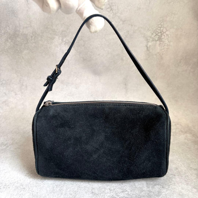 The Row Mini Handbag Shoulder Bag Nubuck Suede Dark Navy
