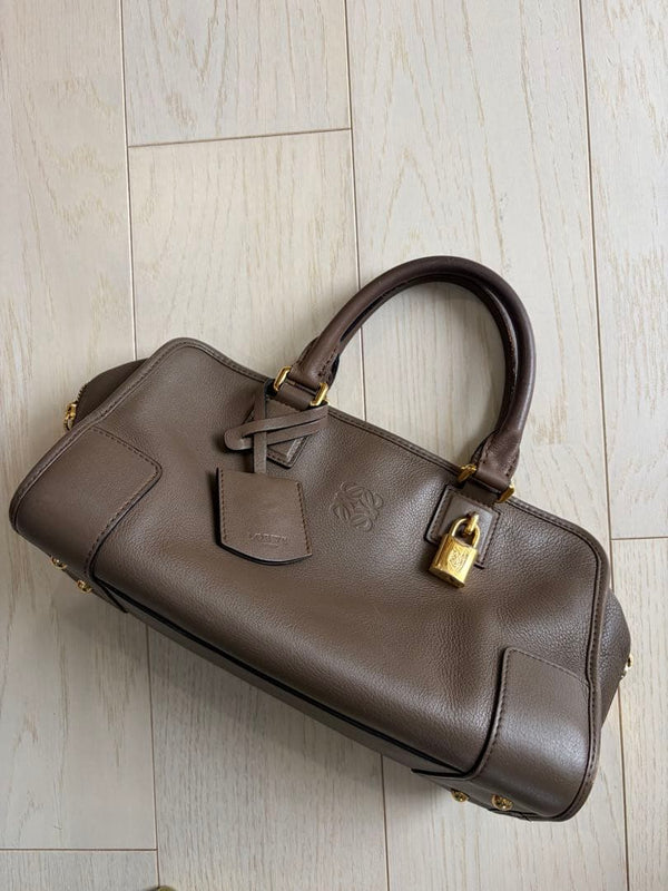 Loewe Amazona 28 Handbag Brown Leather