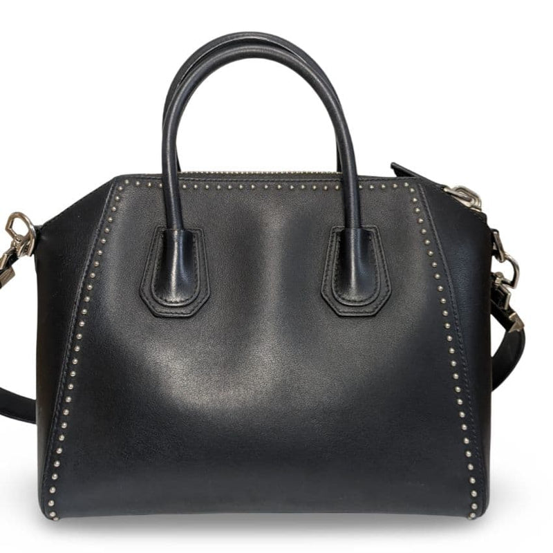 Givenchy Antigona Studded 2-Way Handbag Shoulder Bag Calf Leather Black