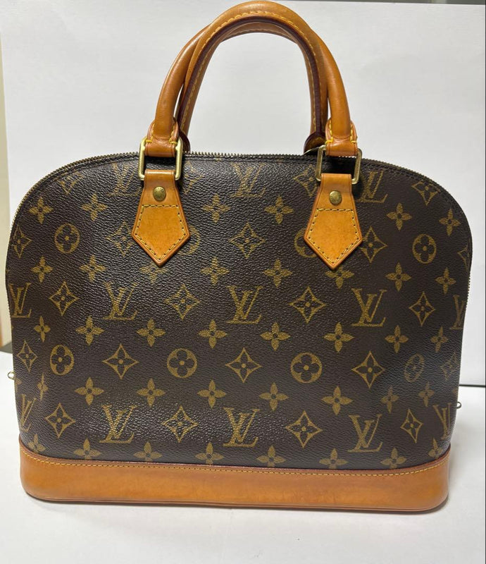 Louis Vuitton Monogram Alma Handbag Brown Beige