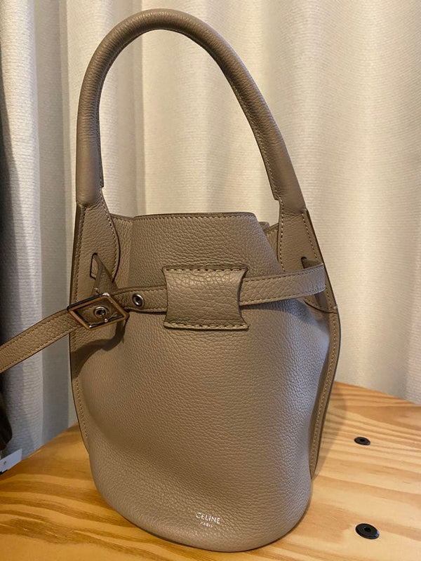 Celine Big Bag Bucket Nano Handbag Light Taupe Leather