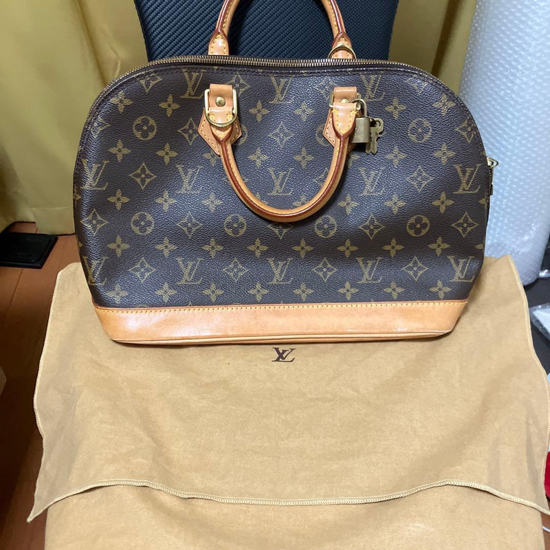 Louis Vuitton Monogram Alma Pm VI0969 Handbag Canvas Gold Hardware