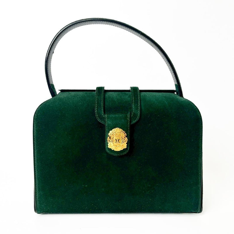 Celine Handbag Leather Green Shoulder Bag