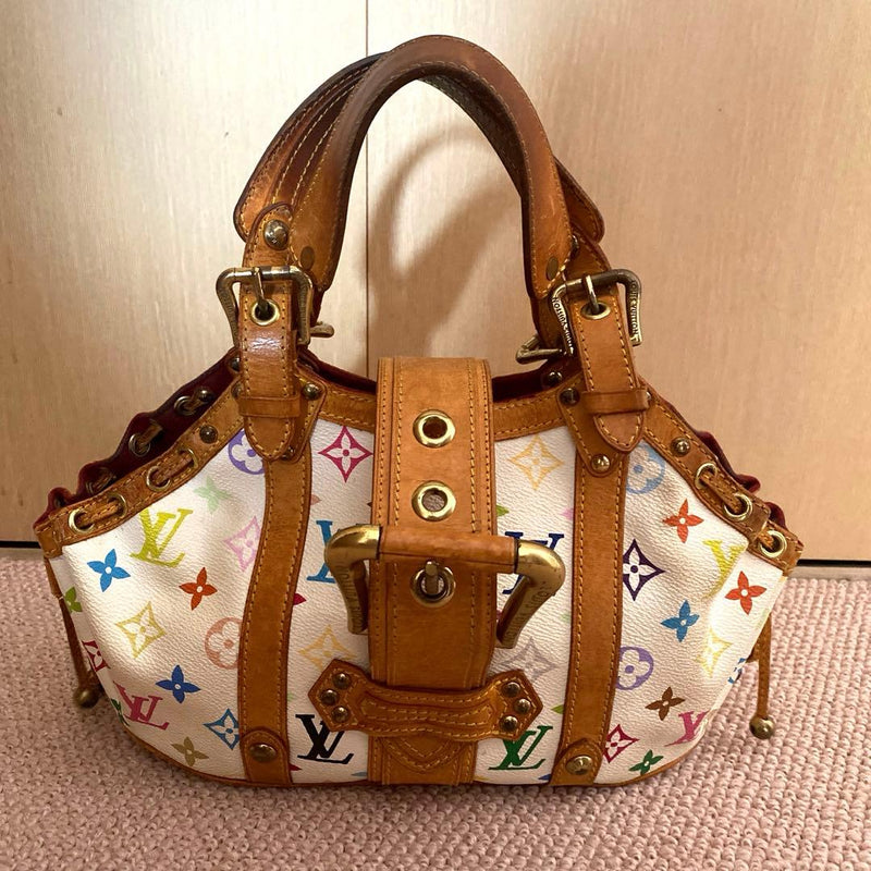 Monogram Multicolore Teda Pm M92348 Handbag White Leather