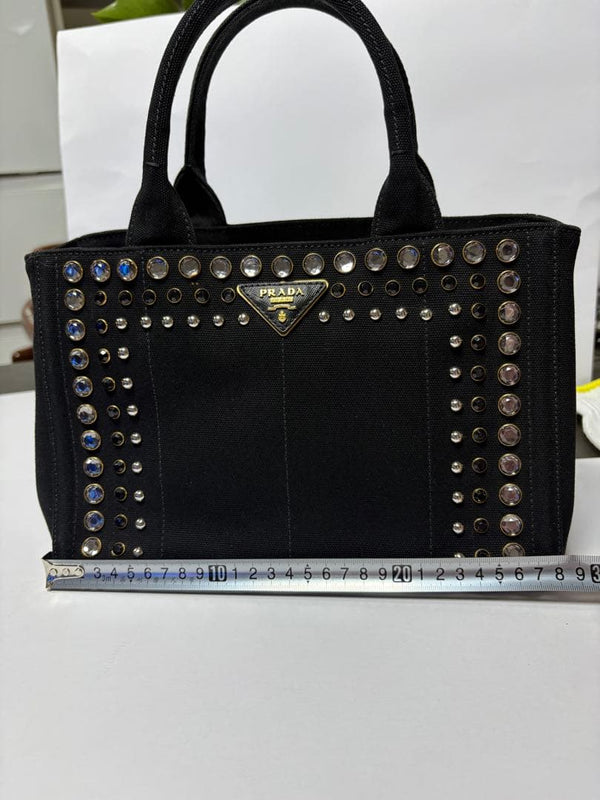 Prada Handbag Shoulder Bag Black Leather