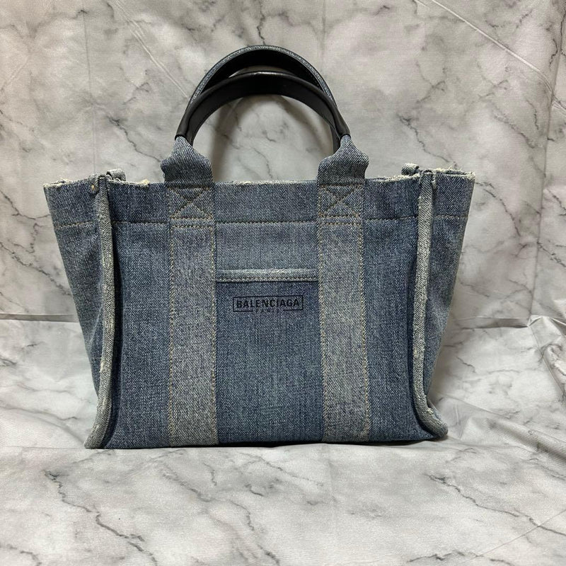 Balenciaga Denim Small Tote Bag Handbag 2-Way Shoulder Strap