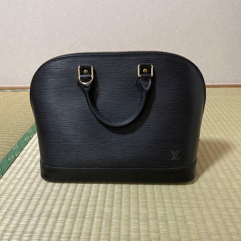 Louis Vuitton Epi Alma M52142 Handbag Black Leather