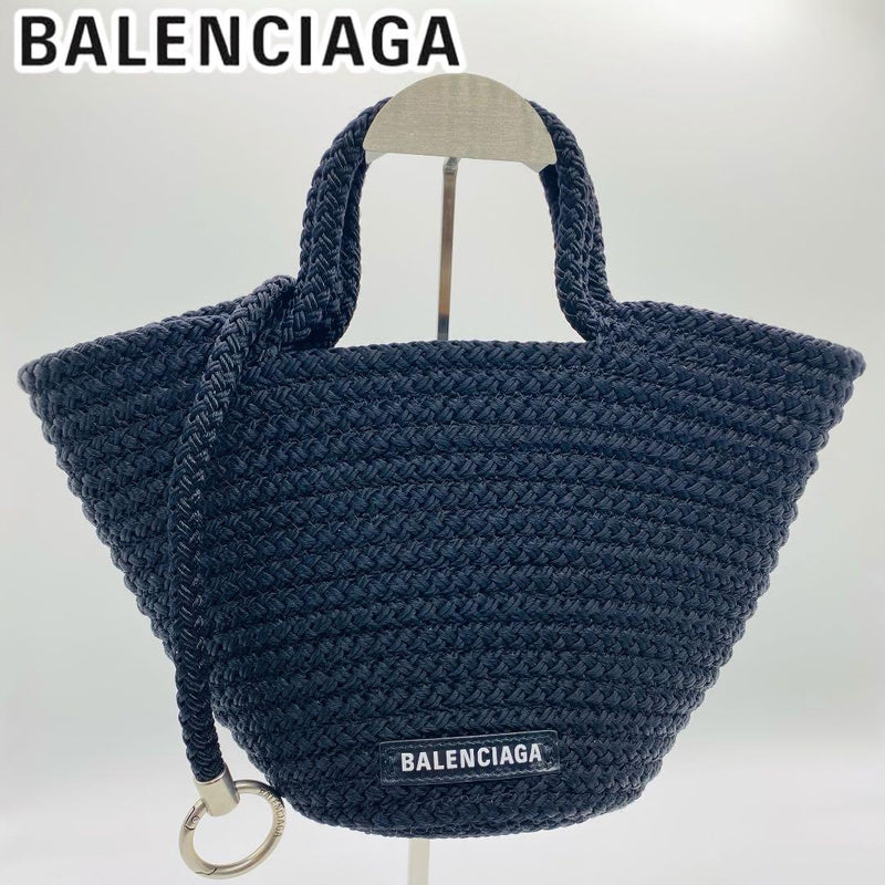 Balenciaga Ibiza Small 695612 21097 Hand Bag Nylon Lambskin Black