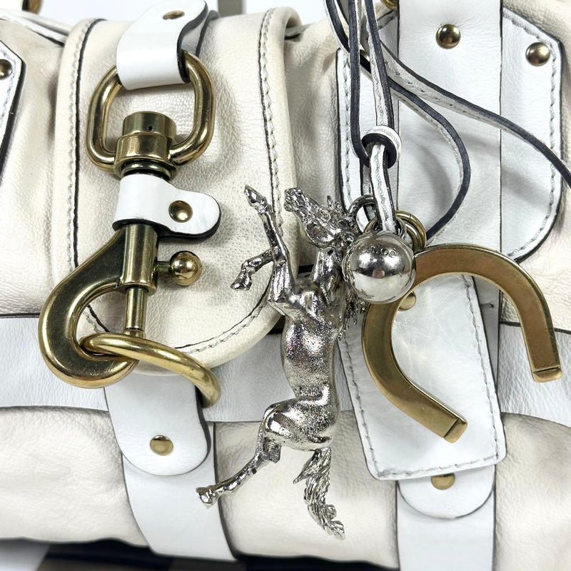 Chloe Kerala Handbag White Leather
