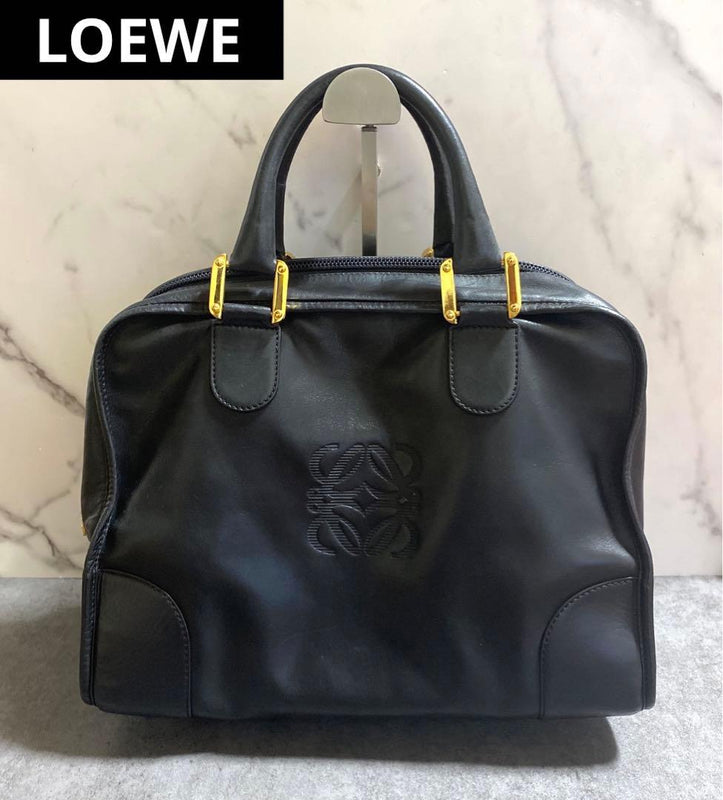 Loewe Amazona 40 Handbag Black Leather