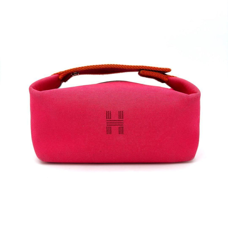 Hermes Brides A Brac Pm Pouch Handbag Canvas Pink