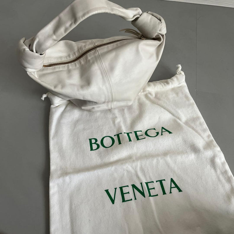Bottega Veneta Double Knot Mini Bag Shoulder Handbag White Leather