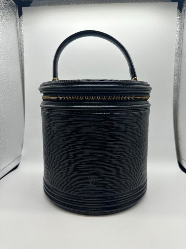 Louis Vuitton Epi Cannes Vanity Bag Black Noir Leather Gold Hardware