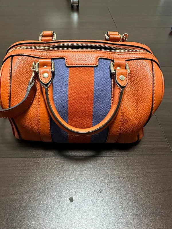 Gucci Handbag Shoulder Bag Leather Orange