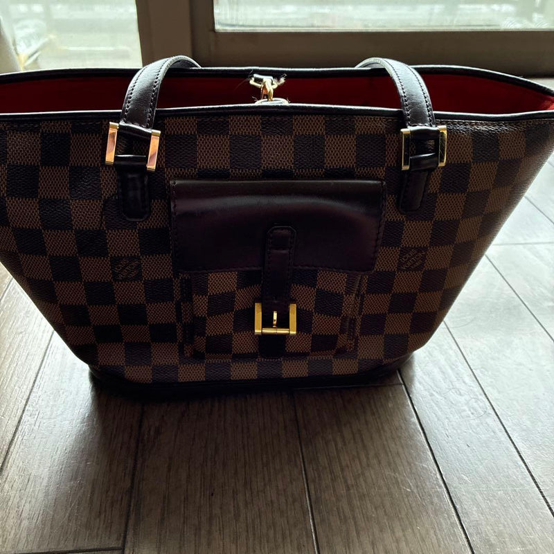 Louis Vuitton Damier Manosque Pm Shoulder Bag Handbag Canvas