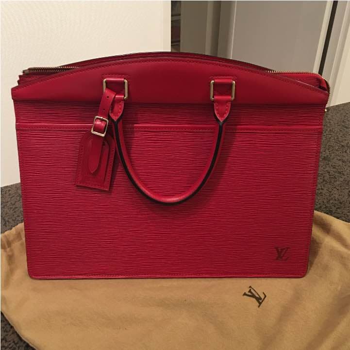 Louis Vuitton Riviera M48187 Handbag Epi Leather Castilian Red Gold Hardware
