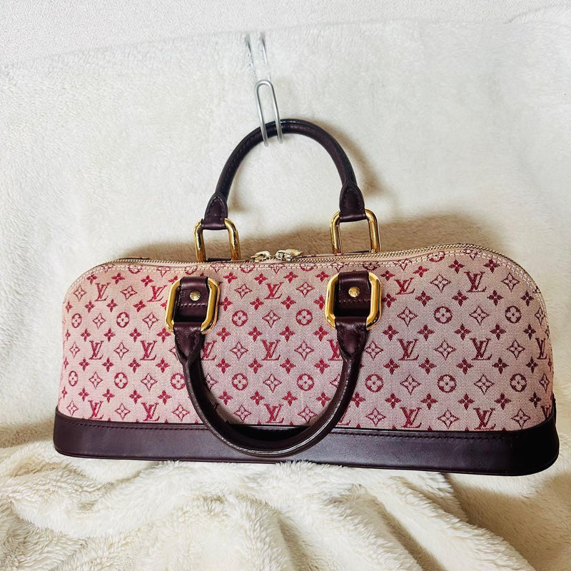 Louis Vuitton Monogram Mini Alma M92207 Handbag Canvas Leather Cherry