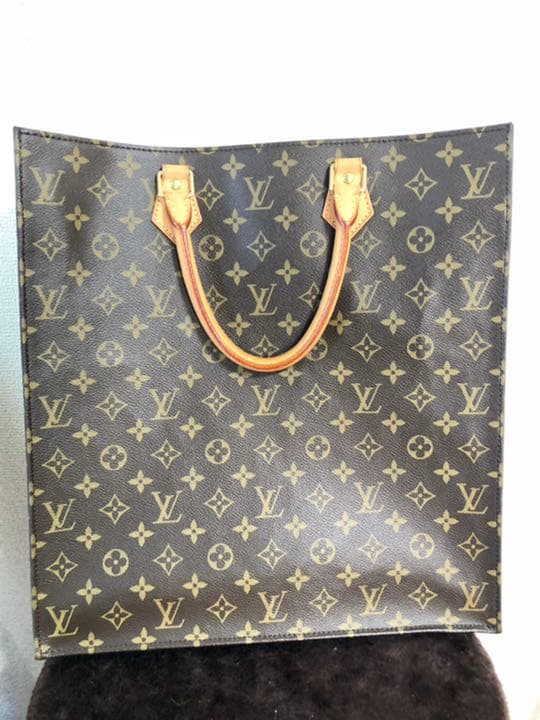 Louis Vuitton Monogram Sac Plat Tote Bag Handbag