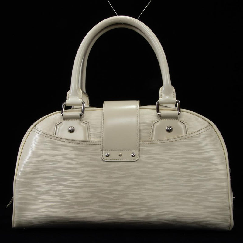 Louis Vuitton Epi Bowling Montaigne Gm Handbag Calfskin Ivory Silver Hardware