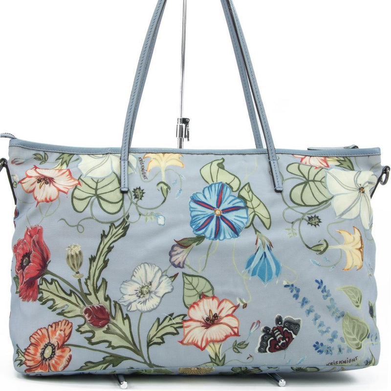 Gucci Flora 2015 Cruise Collection 2WAY Shoulder Bag Nylon Canvas Calfskin