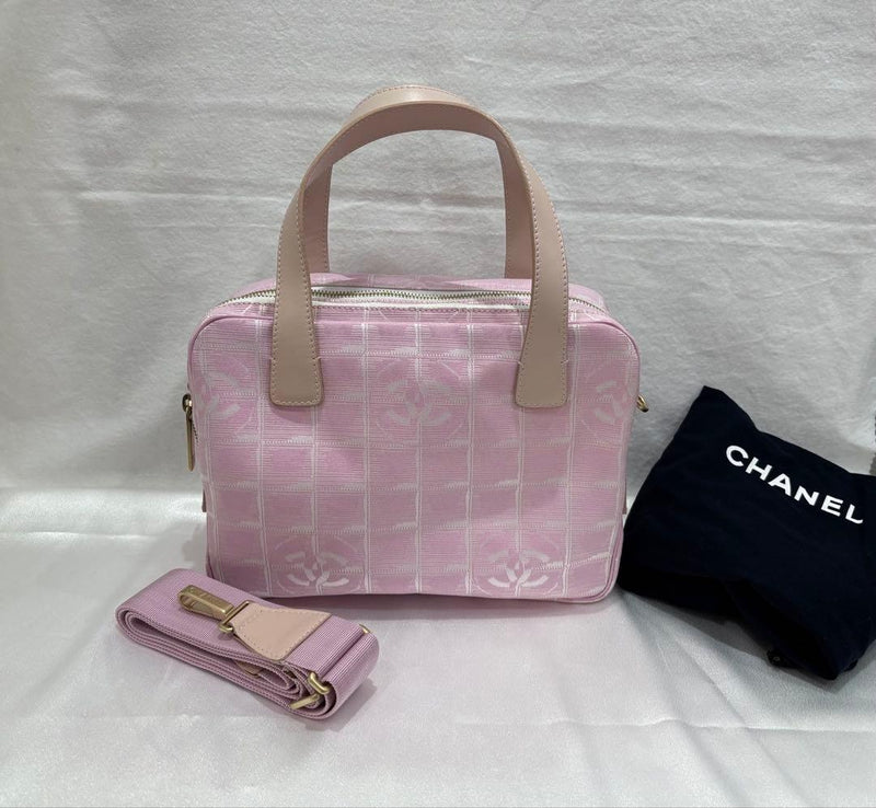 Chanel Handbag Shoulder Bag Leather Pink