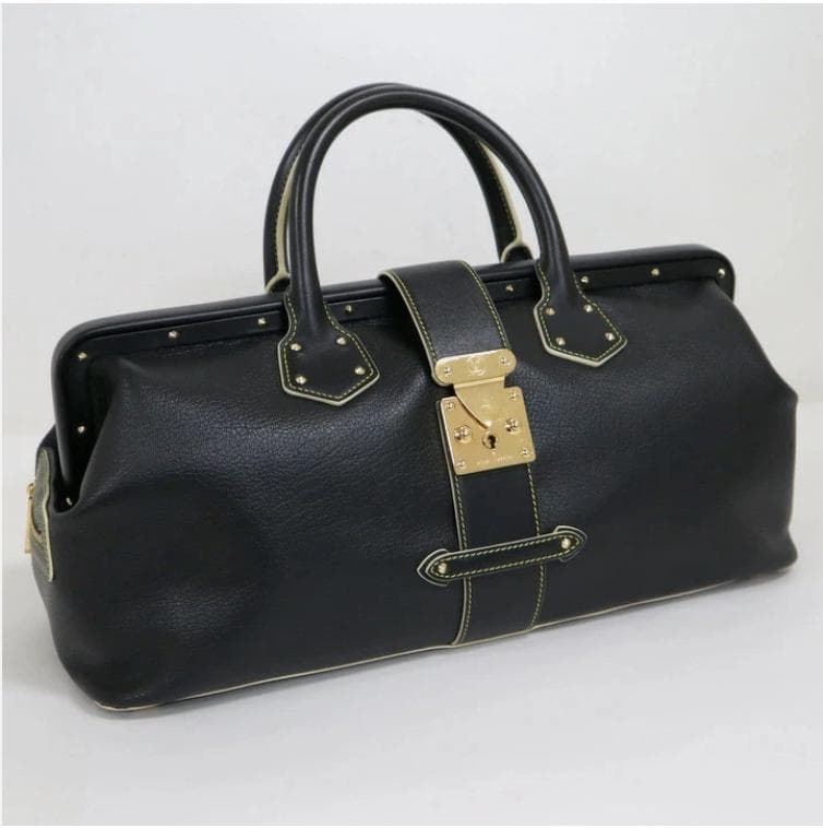 Louis Vuitton Suhali Ingenieux Gm M91804 Handbag Goat Leather Black Gold