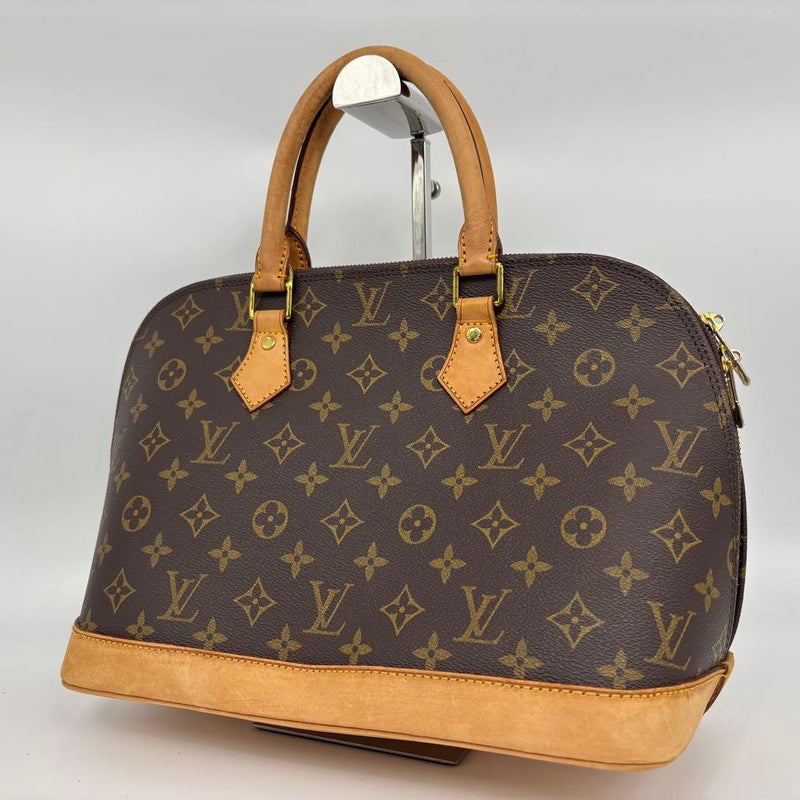 Louis Vuitton Alma Monogram Handbag Pvc Leather Brown