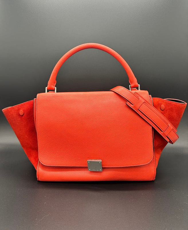 Celine Trapeze Medium Handbag Shoulder Bag Leather